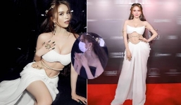 Ngọc Trinh bị chụp lén cảnh khoác chăn khi xem show: Ý tưởng độc đáo hay quá lạnh vì mặc hở?