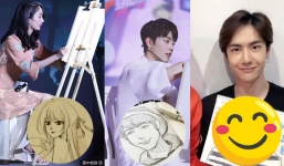 9 sao hạng A Cbiz trổ tài vẽ: Dương Mịch, Tiêu Chiến siêu thực đến Triệu Lệ Dĩnh thảm họa vẫn kém Dương Tử