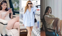 Ngọc Trinh, Ninh Dương Lan Ngọc, Midu và loạt mỹ nhân Việt gây hú hồn với tư thế.. tưởng không mặc quần