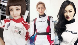 10 mỹ nhân Cbiz đọ sắc trong đồng phục đua xe: Triệu Lệ Dĩnh ngọt ngào, Dương Mịch cực ngầu nhưng trùm cuối chuẩn chị đại