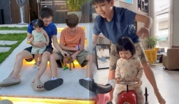 Cường Đô la chốt một câu khi thấy hành động của con trai đối với em gái khác mẹ