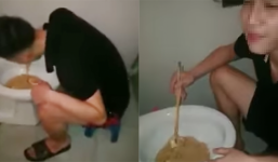 Thanh niên 'chơi lớn' ngồi ăn mì tôm trong bồn cầu khi đủ 5K bình luận, 100 lượt chia sẻ