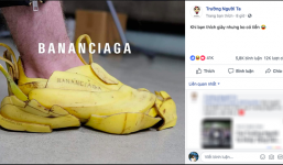 Cận cảnh đôi giày Balenciaga bằng vỏ chuối gây bão MXH