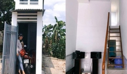 Cận cảnh ngôi nhà có mặt tiền 1,3m mỏng như cột điện, ngỡ ngàng với thiết kế bên trong