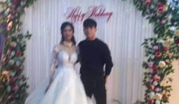 Ôm eo cô dâu và nhờ chú rể chụp hình hộ, người yêu cũ nhận cái kết đắng