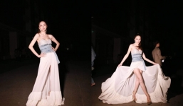 Hương Giang thể hiện màn 'đá váy thần sầu' khi được làm vedette