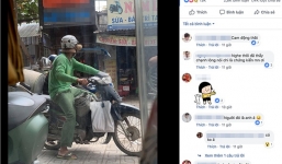 Hình ảnh người chồng lấm lem mua váy tặng vợ gây bão mạng