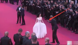 Cảnh Điềm 'giả ngơ' dù bị đuổi khéo tại thảm đỏ Cannes