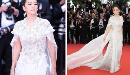 'Chị đại' Củng Lợi 'chiếm sóng' với thần thái ngỡ ngàng trên thảm đỏ Cannes
