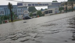 Mưa lớn, Thái Nguyên chìm trong biển nước