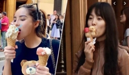 Kỳ Duyên hào hứng khoe ảnh bên 'tiệm kem Song Hye Kyo' ở Paris