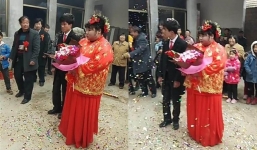 Cô dâu to gấp đôi chú rể nhưng thái độ bất thường của cả 2 gây chú ý