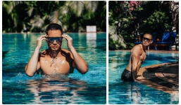 Sau loạt ảnh đỏ mặt với Hà Hồ, Kim Lý lại tung ảnh body bỏng mắt