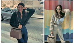 Vượt mặt Ngọc Trinh, Hương Giang 'chơi lớn' xách túi nửa tỷ vi vu trời Tây