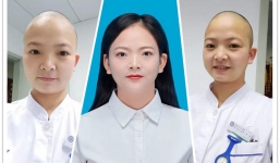 Một loạt y tá Trung Quốc cạo trọc đầu để tránh lây nhiễm virus corona