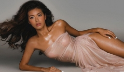 Minh Tú gây 'nhức mắt' khi diện váy hở bạo trong suốt