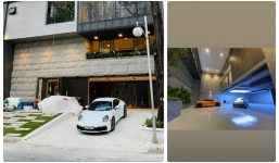 Đàm Thu Trang chỉ lộ góc nhỏ biệt thự, dân tình đã choáng váng vì 2 siêu xe khủng