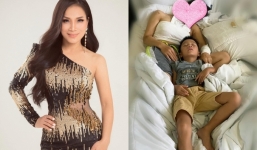 Hồng Ngọc đau lòng khi phải để con ngủ riêng vì mình bị bỏng