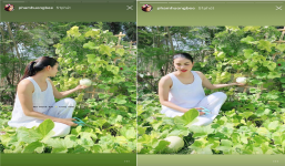 Phạm Hương khiến dân tình phát hoảng với thân hình phát tướng của 'mẹ bỉm sữa'