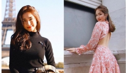 Hòa Minzy lộ rõ chiều cao khiêm tốn, khác xa những bức ảnh đã được 'điểm trang' kỹ càng