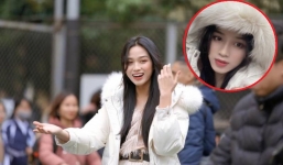 Nàng hậu Đỗ Thị Hà bị người đi đường chụp lén: Dung nhan gây ngỡ ngàng 