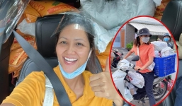 Nàng hậu từng được xế sang Đặng Lê Nguyên Vũ đón đưa chuyển nghề làm...'shipper' giữa mùa dịch 