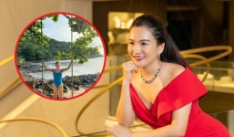 Bà xã Bình Minh cực sexy trong trang phục cắt xẻ táo bạo nhưng lại lộ khuyết điểm này