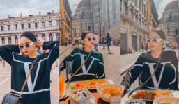 Hương Giang khiến dân tình mê mẩn với pha lên đồ sang chảnh 'hết nước chấm' ở trời Tây