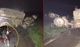 Hà Nam: 2 xe máy va chạm xe công nông, 3 người thương vong