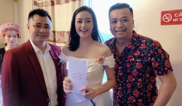 Sao Việt ùn ùn về Thái Bình dự tiệc cưới NSND Trung Hiếu và vợ kém 19 tuổi