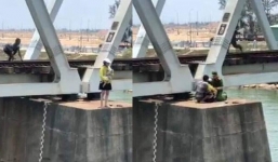 Giải cứu một người mẹ trẻ ôm con nhỏ định nhảy xuống sông tự tử