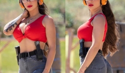 Nữ cựu binh xinh đẹp Israel bắn súng 'không trượt phát nào' gây bão MXH