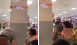 Nam thanh niên đánh bạn gái giữa trung tâm thương mại gây phẫn nộ