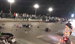 2 xe máy tông trực diện trên cầu, 2 thanh niên tử vong