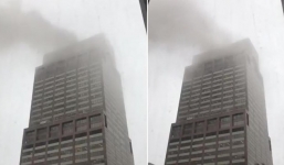 Clip: Trực thăng chao đảo rồi đâm vào nóc cao ốc ở Mỹ