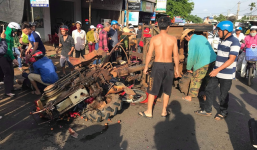 Đắk Lắk: Xe công nông gãy trục lao vào xe máy, 7 người nhập viện