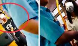 Hà Nội: Lại xuất hiện kẻ bệnh hoạn thủ dâm phía sau 2 cô gái trên xe buýt