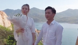 Được Cường Đô la cầu hôn lãng mạn bên bờ biển, Đàm Thu Trang bật khóc vì hạnh phúc