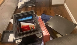 Clip ghi lại quá trình tên trộm phá két sắt nhà ca sĩ Nhật Kim Anh 