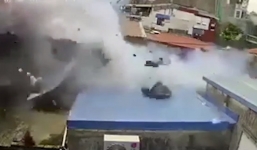 Khoảnh khắc vụ nổ kinh hoàng ở Hải Phòng khiến 2 người thương vong