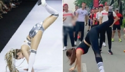 Minh Hằng lại trổ tài nhào lộn nhưng vẫn thảm họa như ở Vietnam Fashion Week