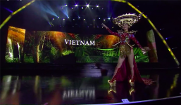 Kiều Loan gặp sự cố quốc phục tại Hoa hậu Hòa bình Quốc tế 2019