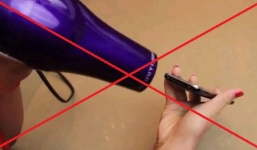 Sai lầm khi dùng máy sấy tóc để cấp cứu điện thoại rơi xuống nước 