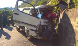 Xe của Trung tâm dạy nghề trẻ tàn tật đâm vào vách núi, 8 người thương vong