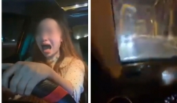 Nữ tài xế gào rú trong 'xế hộp', thách công an 'chặn xe là đâm thẳng luôn'