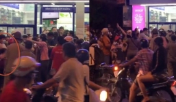 Tranh giành khẩu trang trước cửa nhà thuốc, nhóm phụ nữ lao vào ẩu đả