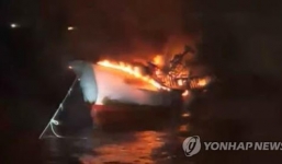 Vụ cháy tàu ngoài khơi đảo Jeju của Hàn Quốc: 5 người Việt mất tích