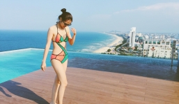 Nữ MC sexy nhất nhì VTV6 gây hiểu lầm với monokini màu mè