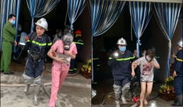 Cháy nhà nghỉ ở Hà Nội lúc rạng sáng, 14 người được giải cứu