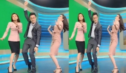 'Cô gái thời tiết' xinh đẹp của VTV lộ clip nhí nhố cùng đồng nghiệp